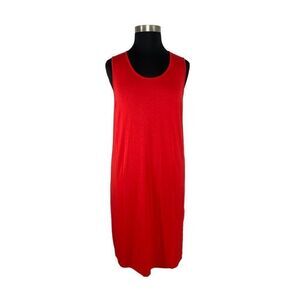 Q Neel 10 Red Midi Tank Dress 88832 Art To Wear Lagenlook Boutique